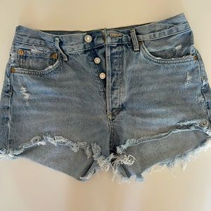 Agolde Parker 27 denim shorts